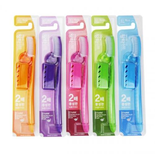 《贸》韩国进口王打牙刷688大刷头中软毛牙刷纳米刷 经典版钻石银色牙刷