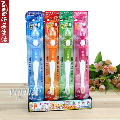《贸》韩国进口 Toori天塔小恐龙儿童软毛牙刷 刷头含木糖醇 4-10岁