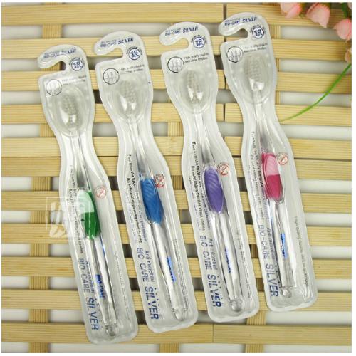 《贸》韩国高档水晶手柄银牙刷 99.9%银离子 牙刷 （单只）