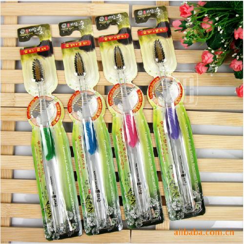 《贸》韩国水晶木炭含金复合型牙刷/韩国水晶牙刷/韩国木炭牙刷