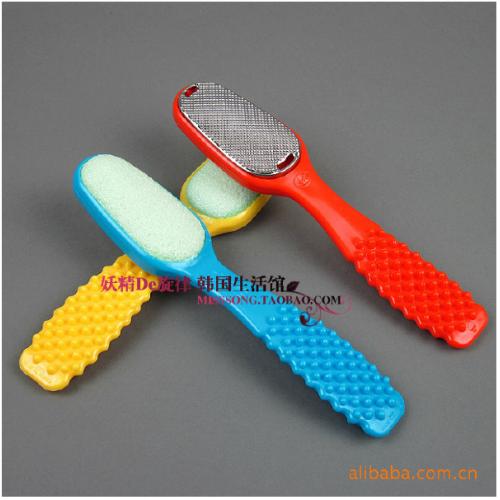 韩国双面磨脚器/磨脚石/搓脚器 双面双用型 不伤脚 韩国搓脚石