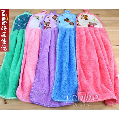 韩国 超细纤维7倍吸水 可挂式 长毛绒擦手巾