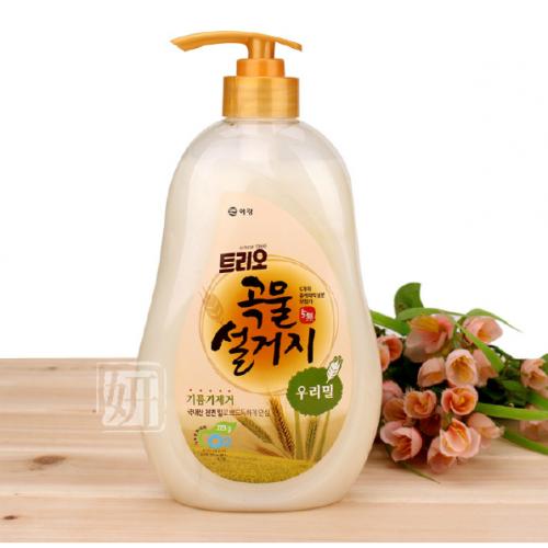 《贸》韩国进口爱敬纯谷物洗洁精 天然小麦洗涤剂 高级厨房洗涤液 750ml