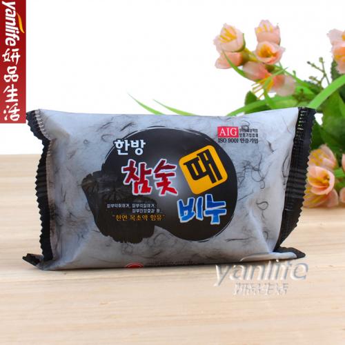 《贸》韩国AIG木炭竹炭去灰皂 成元免搓去泥皂 洗澡香皂不用搓 200g