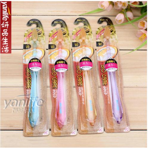 《贸》韩国进口BIO-CARE水晶小头纳米金牙刷 超细刷毛  5488