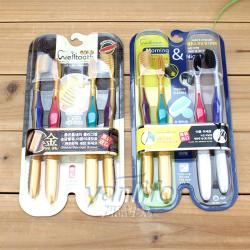 《贸》韩国 welltooth金离子按摩牙刷 金毛4P牙刷 可刷舌苔 新款