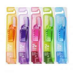 《贸》韩国进口王打牙刷688大刷头中软毛牙刷纳米刷 经典版钻石银色牙刷