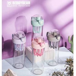 《贸》杯具熊摇摇杯新款果汁奶昔杯成人水杯运动杯580ml