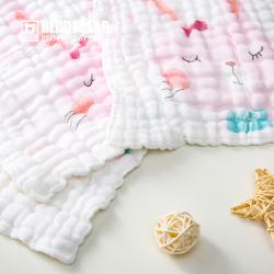 《贸》杯具熊 婴幼儿童纱布毛巾 宝宝纯棉方巾口水巾 浴巾 六件套装