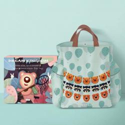 《贸》韩国杯具熊儿童书包补习袋 小学生卡通双肩包手提包 手拎书包两用