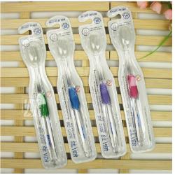 《贸》韩国高档水晶手柄银牙刷 99.9%银离子 牙刷 （单只）