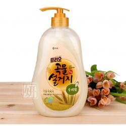 《贸》韩国进口爱敬纯谷物洗洁精 天然小麦洗涤剂 高级厨房洗涤液 750ml