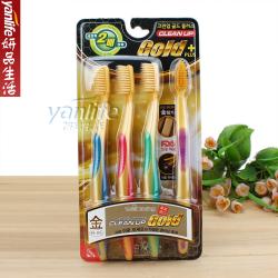 《贸》韩国Well Being cleanup gold 金离子牙刷 4只装