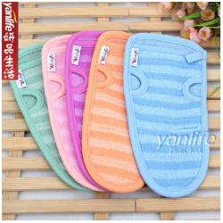 韩国优质加厚无痛搓澡巾 炫彩纳米面料 彩条双面免搓洗澡巾 0432