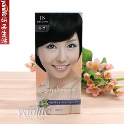 韩国原装进口水果之乡 可芬CONFUME 染发剂/染发膏 黑色 1N
