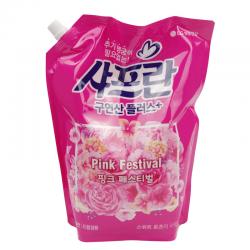 《贸》韩国 LG舒福蓝衣物柔顺剂 粉色-玫瑰花香 防静电 2100ML