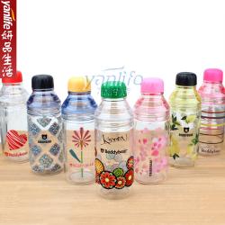 《贸》韩国 杯具熊 高硼硅印花新款玻璃杯 带盖 学生随手水杯便携450ml