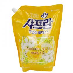 《贸》韩国 LG衣物柔顺剂舒福蓝 黄色-木棉花香 防静电 2100ML