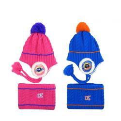 《贸》韩国进口 devilwing小恶魔帽子围巾套装儿童秋冬男孩女孩2-7岁 AC016