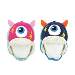 《贸》韩国devilwing小恶魔儿童冬季男孩女孩宝宝加绒护耳防风针织棉帽 DW070