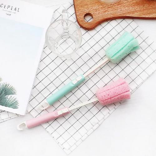 日本原装进口伸缩柄杯刷 塑料瓶刷 杯刷子/奶瓶刷子 4385