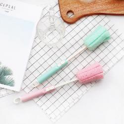 日本原装进口伸缩柄杯刷 塑料瓶刷 杯刷子/奶瓶刷子 4385