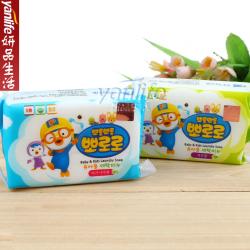 《贸》韩国Pororo/啵乐乐 小企鹅儿童洗衣皂 bb皂内衣皂 香草味/槐花味 200G