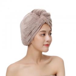 韩式阿里郎经编涤锦珊瑚绒干发帽吸水盘扣干发浴帽包头巾干发巾