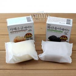 《贸》韩国芜琼花/無瑾花 火山灰去灰皂 海盐去泥皂 沐浴皂洗澡香皂100g