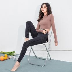 《贸》韩国Let's Diet2020新款雪花裤秋季薄款打底九分裤高腰魔术裤小黑裤女