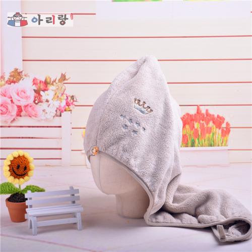 阿里郎 A20002皇冠女王长毛绒干发帽/干发巾 多色随机