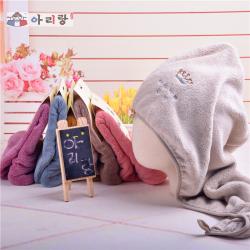 阿里郎 A20002皇冠女王长毛绒干发帽/干发巾 多色随机