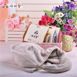 阿里郎 A20002皇冠女王长毛绒干发帽/干发巾 多色随机