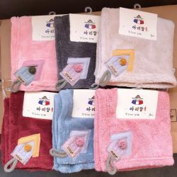 阿里郎 C20007布艺卡通长毛绒小方巾 擦手巾/毛巾 多色随机