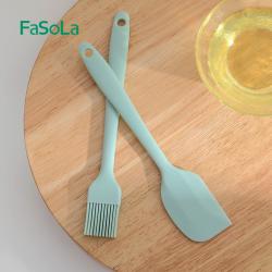 FaSoLa 硅胶油刷子刮板套装 厨房奶油刮刀 耐高温 烧烤刷抹油刷