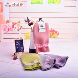 阿里郎 H20002马卡龙小丽人蕾丝菲边洗澡巾 搓澡巾 颜色随机发