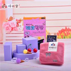 阿里郎 皇冠/蝴蝶结刺绣长毛绒小方巾 擦手巾/毛巾 多色随机