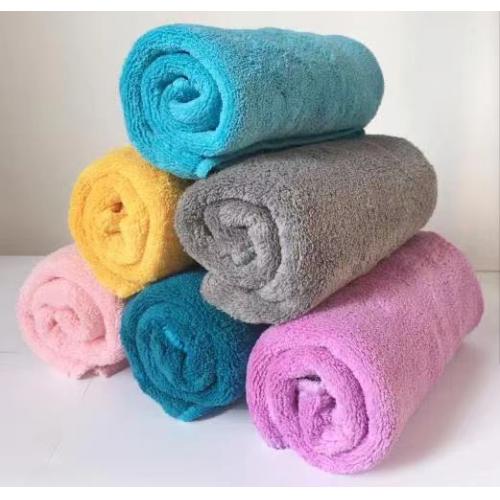 多吉新款 经编加密珊瑚绒浴巾 吸水干发洗浴巾  70*135cm