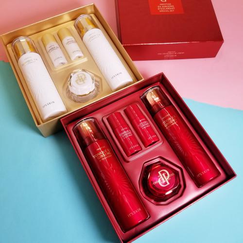 韩国its skin 伊思红参/晶钻白蜗牛水乳霜套装 套盒