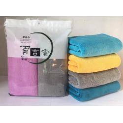 多吉新款 2P经编加密珊瑚绒毛巾 吸水干发毛巾 2条装35*75cm