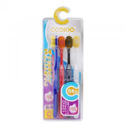 日本 CCOKIO酷优客 54孔宽头成人超细软毛牙刷 4支装