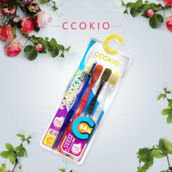 日本 CCOKIO酷优客 54孔宽头成人超细软毛牙刷 4支装