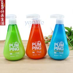 《贸》韩国LG贝瑞奥/倍瑞傲按压式PUMPING牙膏 液体瓶装285g 三色可选