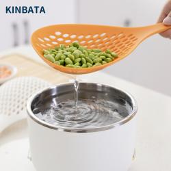 KINBATA 耐高温漏勺 家用厨房尼龙非硅胶过滤勺 饺子捞勺笊篱加宽