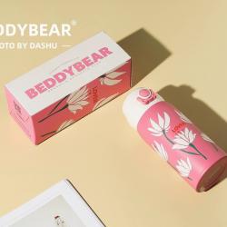 杯具熊 玉兰花迷你小号保温杯 短款弹跳水杯荷花小号保温杯 350ml