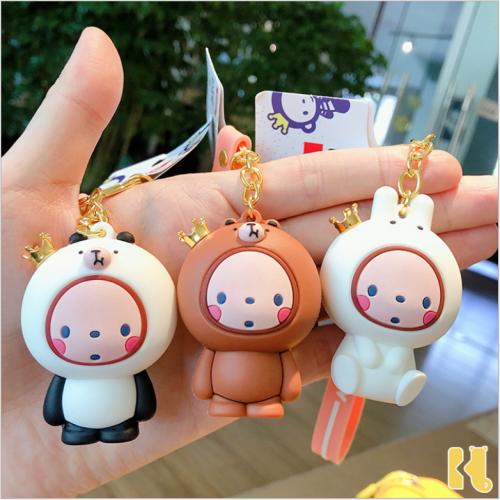 正版皇冠猴钥匙扣公仔钥匙圈 颜色随机