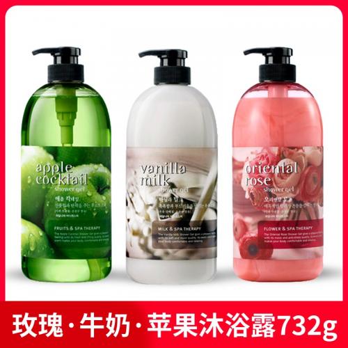 《贸》韩国 水果之乡贝缇贝恩 沐浴露 732ml 牛奶 玫瑰 苹果味