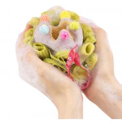 阿里郎 萝莉皇冠/兔子浴花球 沐浴球/洗澡泡沫起泡浴擦 K21079/80