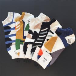 正版鹿人袜子 春夏款男士潮款低腰透气船袜短袜 L7038（1双）