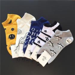 正版鹿人袜子 春夏款男士潮款低腰透气船袜短袜 L7038（1双）